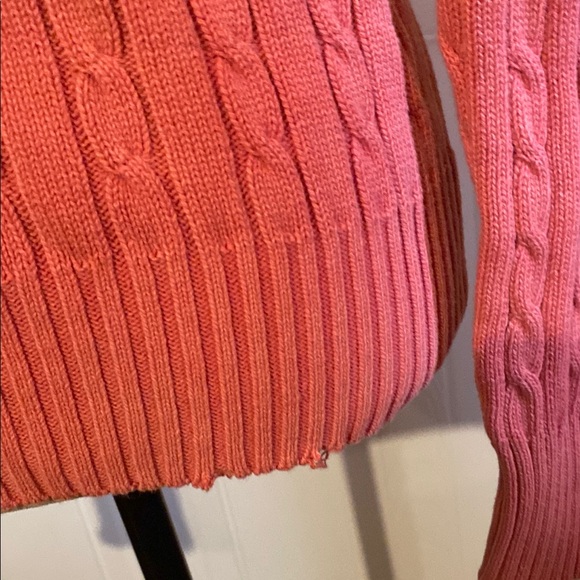 Women's Pink Cable Knit Sweater - Picture 6 of 8